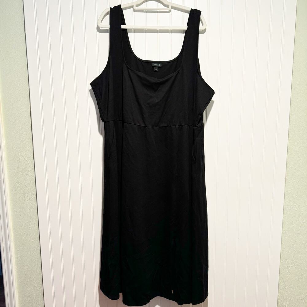 Torrid Black Ponte Square Neck A Line Midi Dress Plus Size 5X - Picture 2 of 7